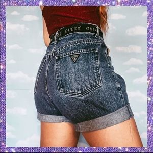 Vintage Guess Waistband Denim Shorts